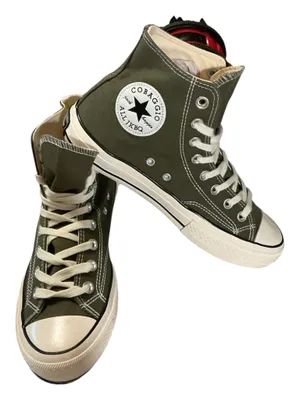 Cobaggio Jack Baggio Canvas High Top Sneakers Olive Green - Unisex Size EU 40 / US Men's 7 (Women's 9) - NWOT thumbnail 1