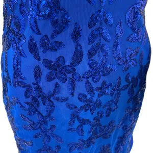EAST COAST BELLA Royal Blue Sequin Cocktail Dress Corset Back Mini Women’s Sz 2 thumbnail 8