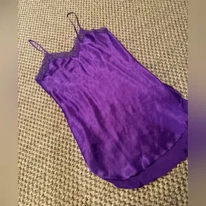 Victoria's Secret vintage dark purple satin lace nightgown women’s size large thumbnail 4