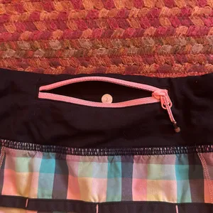 Vtg Lululemon Plaid Speed Shorts Wee Weezy Check thumbnail 5