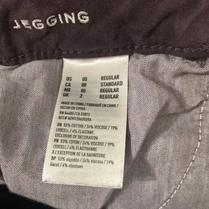 5/$30 🎈 American eagle outfitters women’s burgundy jeggings size 00 thumbnail 7