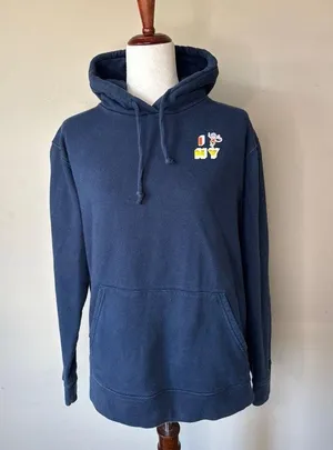 Roller Rabbit Navy Blue NYC Heart Hoodie Size Large thumbnail 1