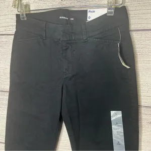 NWT Old Navy Black Pixie Mid Rise Ankle Length Pants Size 0 thumbnail 5