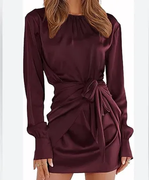 G & Y Satin Tie Waist Cocktail Mini Dress Size XL New NWT thumbnail 1