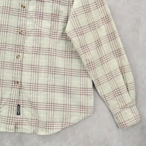 Lee Green Flannel Plaid Long Sleeve Button‎ Up Western Cotton Work Vintage Small thumbnail 5