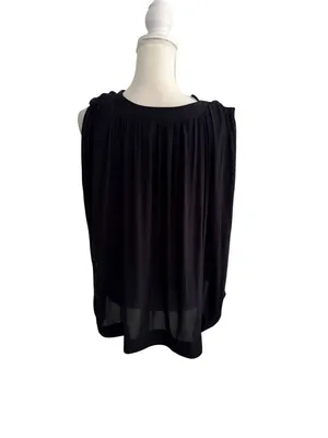 FREE PEOPLE Black Swing Linen Blend Tank Top Size Medium thumbnail 6