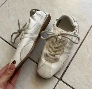 Steve Madden White scrunch back flat sneakers  thumbnail 1
