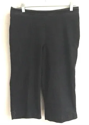 Alfred Dunner black pull-on grandma denim pants 10P‎ thumbnail 1