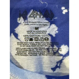 Def Leppard Vintage Style High N Dry Tie Dye Tiger Graphic Unisex T Shirt M Blue thumbnail 8