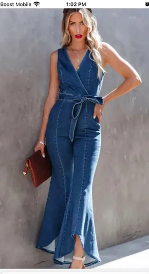 Vici denim jumpsuit thumbnail 1