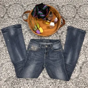 GRACE IN LA Embellished Boot Cut Jeans Size 16 thumbnail 3