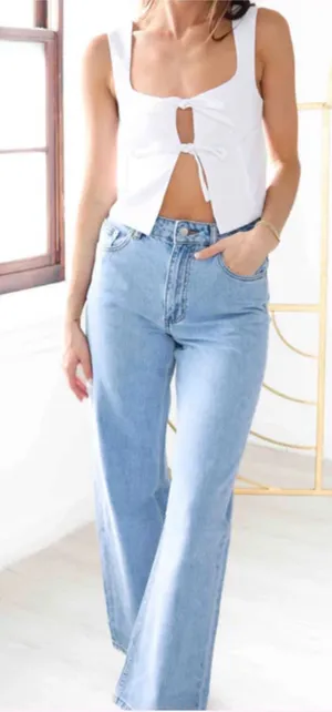 Tie front top White Size M thumbnail 1