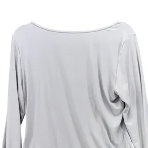 Halara Bodysuit XL‎ Ribbed Square Neck Light Gray Baselayer Minimalist Staple thumbnail 4