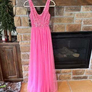 Faeriesty Sequin Tulle Prom Dress Pink Size XS thumbnail 3