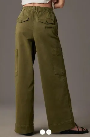 Anthropologie Pilcro Pleated Wide-Leg Cargo Pants thumbnail 3