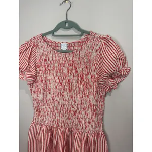 Maeve Margie Smocked Striped Mini Dress NWT Red Cream Sz XL thumbnail 4