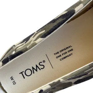 NWT Toms Alpargata Cupsole Olive Camouflage Slip On Sneaker Flats Size 10 thumbnail 10