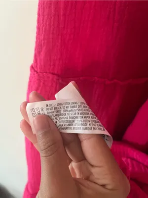 Hot Pink Tiered 100% Cotton Gauze Maxi Dress Small Coastal Euro Summer Beach thumbnail 6