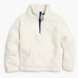 J.Crew Sherpa popover Quarter Zip jacket thumbnail 3