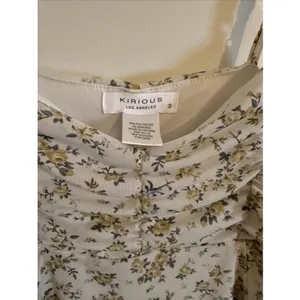 KIRIOUS LOS ANGELES blue and white floral‎ spaghetti strap mini dress Size Small thumbnail 2