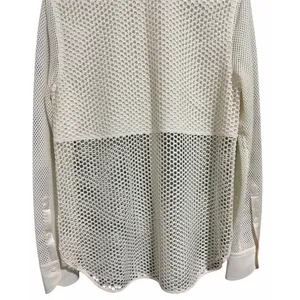 Rag & Bone Luna Mesh Silk Blend Shirt Bone Women's Size Medium thumbnail 6