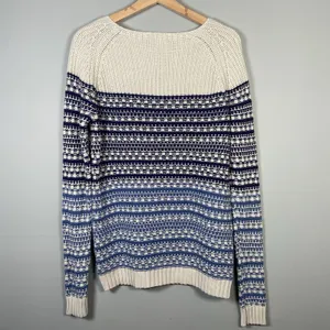 BDG Waffle‎ Knit Long Sleeves Multi Color Blue Womens preppy Sweater Size S thumbnail 5