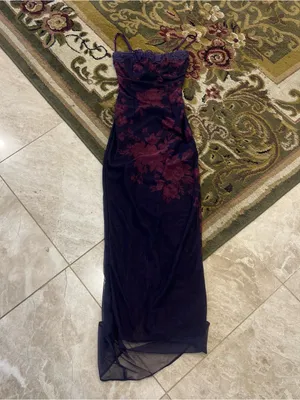 House of CB Aiza Grape Floral Print Maxi Dress thumbnail 2