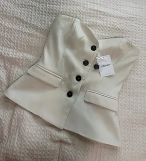 Forever 21 Sweetheart Button-Up Tube Top thumbnail 1