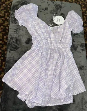Princess Polly Maree Romper in Lilac Size 4 New with tag thumbnail 1