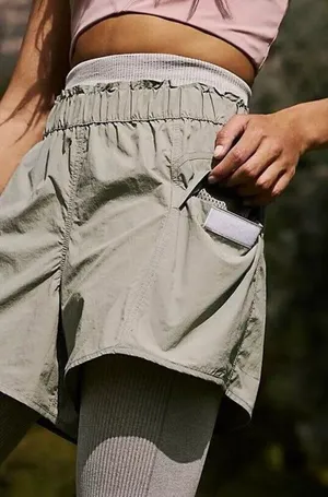 NWT Free People FP Movement In The Wild Shorts Grey Olive Women’s Size XS thumbnail 1