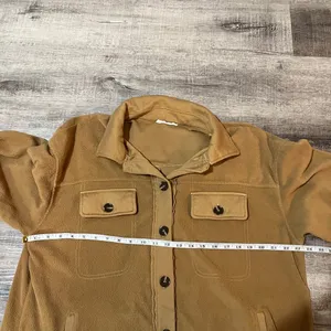12TH TRIBE Versa Mist Fleece Shacket - Camel thumbnail 7