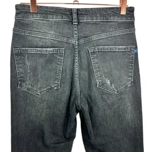 Anthropologie Pilcro Vintage Straight Distressed‎ Jeans Black Size 27 thumbnail 8