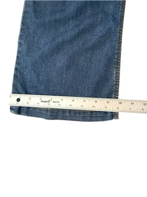 CAbi Jeans Women’s 6 Blue Denim Flare Bootcut Front Patch Pockets Stretch thumbnail 12