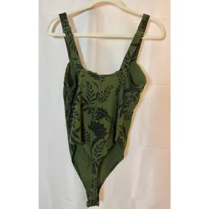 Intimately Free People Pippa Printed V-Wire Bodysuit in Army Combo sz. L thumbnail 4