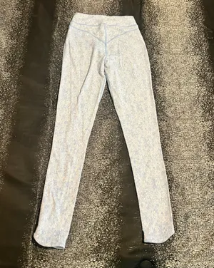 Womens XS Gymshark Fleur Texture Leggings Light Blue Marl High Rise thumbnail 2