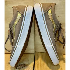 Vans Ward Old Skool Women's Size 7.5 Sneakers Brown Gold Stripe Ortholite thumbnail 11