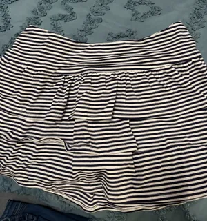 Altared state stripped skort thumbnail 1
