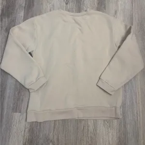 Zara Womens‎ Cream Embroidered Bib Sweatshirt Long Sleeve Crew Neck Small thumbnail 4