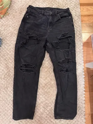 American Eagle Ripped Black Jeans thumbnail 1