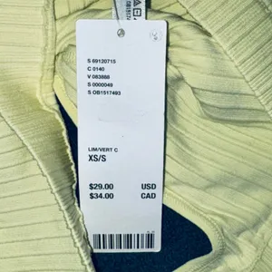 Urban Outfitters 153 | NWT Out From Under Asymmetrical Ribbed Cutout Crop Tank Top‎ Lime XS/S thumbnail 4