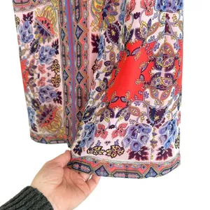 Lulus Kaleidoscopic Print Short Sleeve Shift Dress Red Purple Hankerchief Girly‎ thumbnail 4
