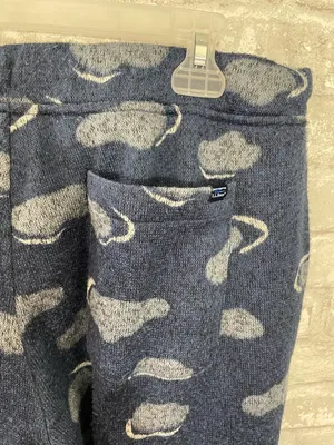 L.L.Bean women's print sweater jogger fleece pants featuring a cloud pattern thumbnail 3