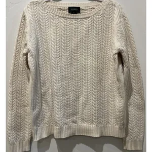 Lauren Ralph Lauren Sweater Cable Knit Quiet Luxury Preppy Cream measures size L thumbnail 1
