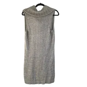 Soft Surroundings Metallic Linen Blend Cowl Neck Sleeveless Tunic Dress L NWT thumbnail 5