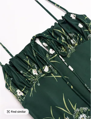 Women’s Green Floral Maxi Dress thumbnail 4