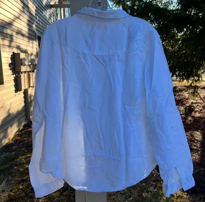 Thread & Supply Heath Button Up Shirt for Women in White Large thumbnail 2