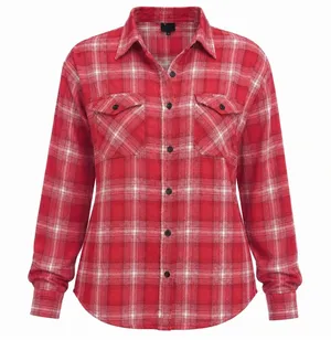 Wild Fable Women Red Plaid Flannel Shirt Button Up Long Sleeve Western Shacket M thumbnail 1