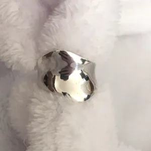 Sterling Silver 925 Abstract Wide Band Ring Size 7 thumbnail 4