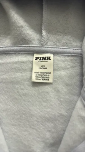 PINK Zip-Up Victoria's Secret Hoodie Light Blue thumbnail 8