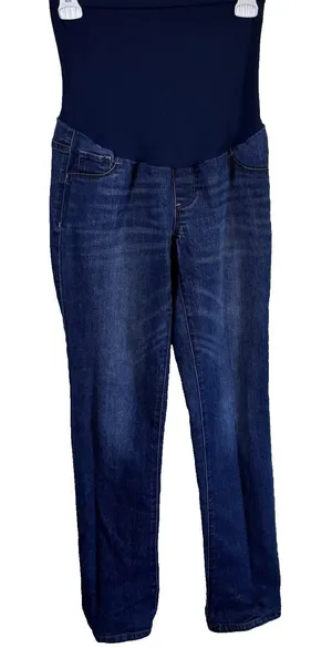 Indigo Blue Women's Maternity Jeans Dark Wash, Size Small, Sidestretch Pre-owned thumbnail 1